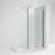 Nuie Outer Frame Brushed Pewter Wet Room Glass Shower Screen