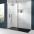 Nuie Outer Frame Brushed Pewter Wet Room Glass Shower Screen