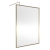 Nuie Full Outer Frame Brushed Brass 1850mm Wet Room Glass Shower Screen