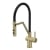 Nuie Ravi Mono Kitchen Sink Mixer Tap Single Lever Handle - Brushed Brass