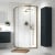 Nuie Rene Brushed Brass Single Entry Quadrant Shower Enclosure 900mm x 900mm - 6mm Glass