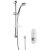 Nuie Round Thermostatic Concealed Push Button Shower Valve with Slider Rail Kit - Chrome