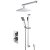 Nuie Sanford Twin Thermostatic Concealed Complete Mixer Shower with Diverter - Chrome