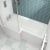 Nuie Square L-Shaped Shower Bath 1600mm x 700mm/850mm - Left Handed (inc Leg Set)