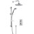 Nuie Twin Round Thermostatic Concealed Complete Mixer Shower with Diverter - Chrome