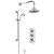 Nuie Victorian Square Triple Thermostatic Concealed Complete Mixer Shower - Chrome