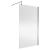 Nuie Minimal Brushed Pewter Wet Room Glass Shower Screen