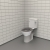 Nymas Nyma PRO Rimless Doc M Close Coupled Toilet Ware Set - Grey Ring Seat
