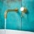 Orbit Core Lever Basin Mixer Tap Wall Mounted - Brushed Brass