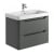 Orbit Ella 800mm 2-Drawer Wall Hung Vanity Unit