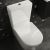 Orbit Linea Curve Rimless Close Coupled Toilet with Push Button Cistern Soft Close Seat - White