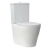 Orbit Linea Curve Rimless Close Coupled Toilet with Push Button Cistern Soft Close Seat - White