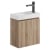 Orbit Linea Cloakroom 1-Drawer Wall Hung Vanity Unit with Basin 400mm Wide - Sonoma Oak