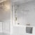 Orbit Thalia Outward Opening Bath Screen 900mm x 1500mm - 8mm Glass