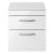 Nuie Athena Wall Hung 2-Drawer Vanity Unit and Worktop 500mm Wide - Gloss White