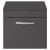 Nuie Athena Wall Hung 1-Drawer Vanity Unit and Worktop 500mm Wide - Gloss Grey