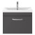 Nuie Athena Wall Hung 1-Drawer Vanity Unit with Basin-1 600mm Wide - Gloss Grey