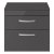 Nuie Athena Wall Hung 2-Drawer Vanity Unit and Worktop 600mm Wide - Gloss Grey