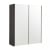 Prestige Arc 2-Door Mirror Bathroom Cabinet 600mm H x 500mm W - Matt Graphite