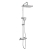 Prestige Kolt Thermostatic Round Bar Shower Valve with Shower Kit and Fixed Head - Chrome