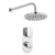 Prestige Logik Option 2 Thermostatic Concealed Shower Valve with Fixed Shower Head and Arm - Chrome