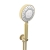 Prestige Ottone Thermostatic Concealed Shower Valve with Overhead Drencher and Sliding Handset - Brushed Brass