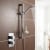 Prestige Pure Option 3 Thermostatic Concealed Shower Valve with Adjustable Slide Rail Kit and Fixed Head - Chrome