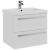 Prestige Purity 2-Drawer Wall Hung Vanity Unit with Mid Depth Ceramic Basin 600mm Wide - White