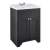 Prestige Purity 2-Door Floor Standing Vanity Unit with Ceramic Basin 500mm Wide - Black Oak