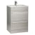 Prestige Purity 2-Drawer Floor Standing Vanity Unit with Ceramic Basin 600mm Wide - Silver Oak