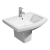 Prestige Trim Basin with Semi Pedestal 550mm Wide 1 Tap Hole