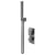 Purity Edge Brushed Pewter Dual Concealed Shower Set with Handset and Bracket