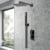 Purity Edge Black Dual Concealed Shower Set with Fixed Head and Handset