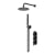 Purity Loop Black Triple Concealed Shower Set with Fixed Head and Handset