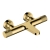 RAK Amalfi Thermostatic Wall Mounted Bath Shower Mixer Tap - Brushed Gold