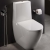 RAK Des Rimless Back to Wall Close Coupled Toilet with Touchless Flush Cistern - Urea Soft Close Seat