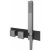 RAK Feeling Thermostatic Square Dual Outlet Concealed Shower Valve with Handset - Black