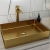 RAK Ingot Rectangular Countertop Wash Basin 500mm Wide - Brushed Gold