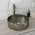 RAK Ingot Round Countertop Wash Basin 360mm Wide - Brushed Nickel