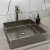 RAK Ingot Square Countertop Wash Basin 400mm Wide - Brushed Nickel