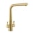 Rangemaster Conical Dual Lever Kitchen Sink Mixer Tap - Brushed Brass
