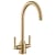 Rangemaster Parma Dual Lever Kitchen Sink Mixer Tap - Brushed Brass