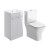 Signature Aalborg Bathroom Suite with Floor Standing Vanity Unit 510mm Wide - Grey Gloss