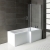 Signature Breeze L-Shaped Shower Bath 1700mm x 700mm/850mm with Fixed Screen