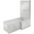 Signature Hermes Supercast L-Shaped Shower Bath with Front Panel and Screen 1700mm x 700mm/850mm - Right Handed (inc Leg Set)