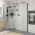 Signature Icon Black Accent Walk-In Shower Enclosure (+ Optional Hinged Deflector)