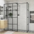 Signature Icon Grid Framed Black Walk-In Shower Enclosure