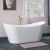 Signature Memento White Double Ended Freestanding Bath with Integrated Waste 1700mm x 780mm