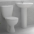 Signature QuikPak Bathroom Suite with Close Coupled Toilet and Basin - 1 Tap Hole