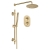 Signature Round Dual Concealed Mixer Shower with Shower Kit + Fixed Head - Brushed Brass